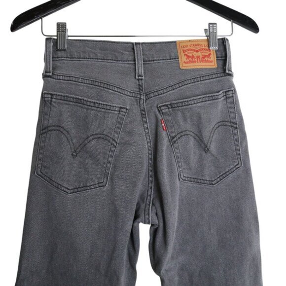 Levi's Wedgie Straight - Cosmic Comet Grey Denim Jeans Size 26 - Picture 6 of 7